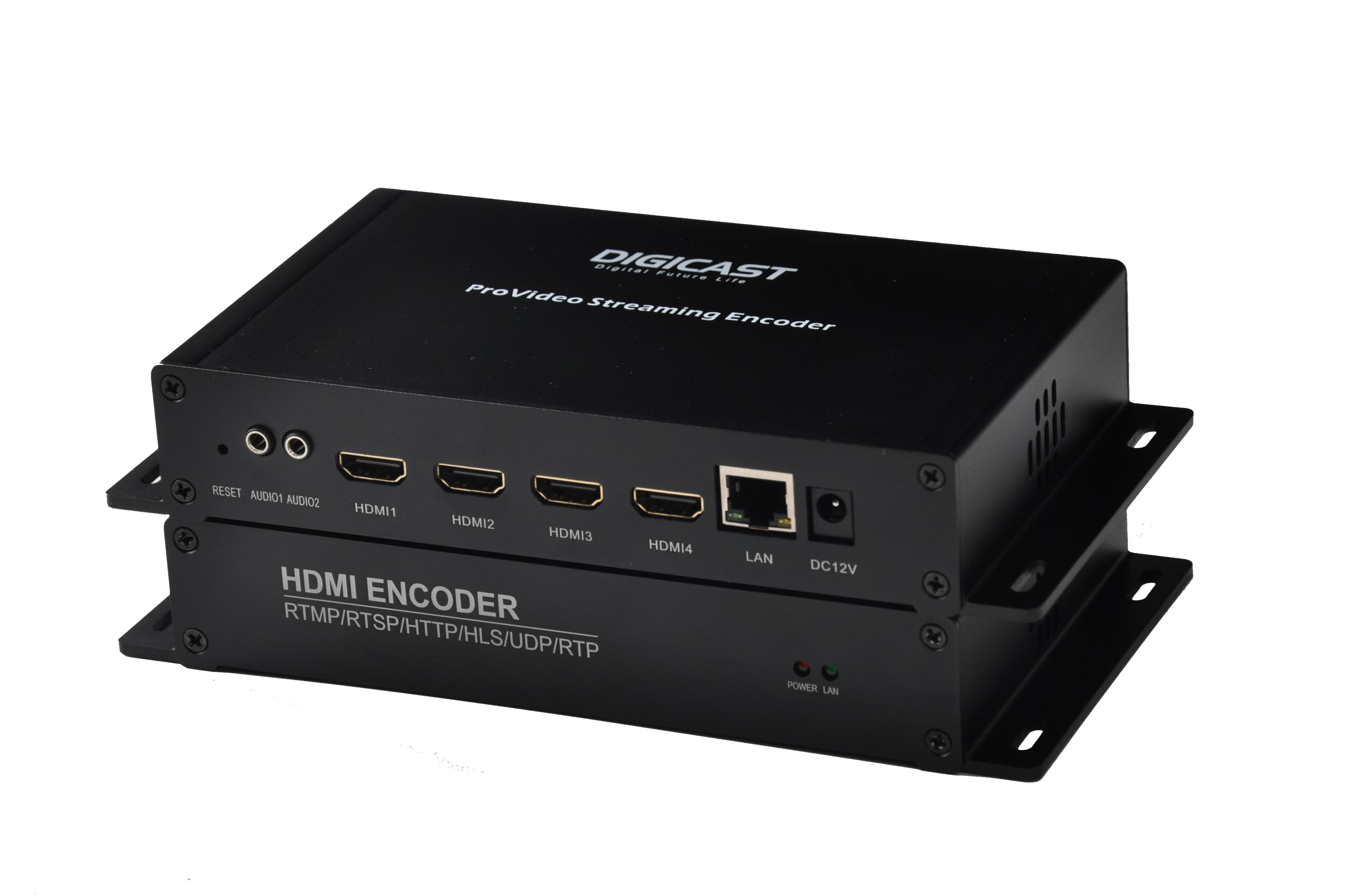 Encoder IPTV compacto H.265/H.264 — 4 HDMI