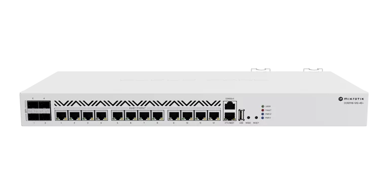 Cloud Core Router CCR2116 — 12 puertos GE y 4 SFP+ 10GE